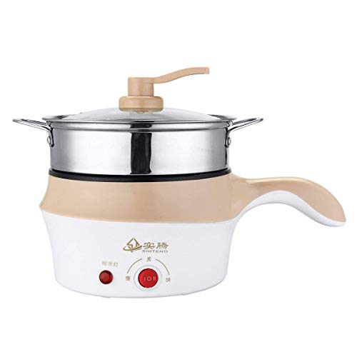 3NH® 1.8L Double-Layer Stainless Steel Electric Pot Pan Cooker Cooking Fry Stew - Khakhi