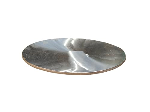 A S Pure Iron White Large Size Heavy Weight 12 MM Aloo tikki tawa bhalla tawa 2 inch deep (24 inch)