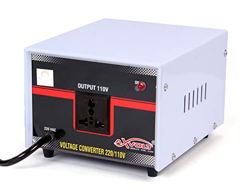 AXVOLT Crysta 1000W 220V to 110V Step Down Transformer Voltage Converter for USA Products to be Used in India