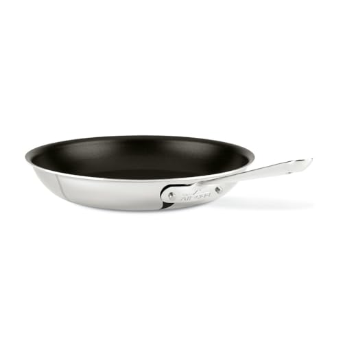 All-Clad 4112NSR2 Stainless Steel Tri-Ply Bonded Dishwasher Safe PFOA-free Non-Stick Fry Pan/Cookware, 12-Inch, Silver