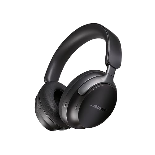 Bose New QuietComfort Ultra Wireless Noise Cancelling Headphones with Spatial Audio, Over-The-Ear Headphones with Mic, Up to 24 Hours of Battery Life, Black