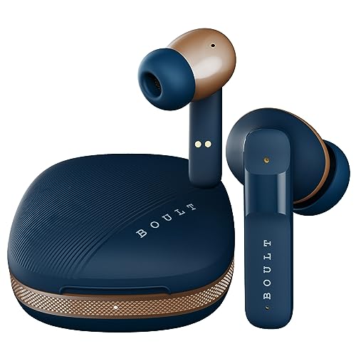 Boult Audio Newly Launched W50 Bluetooth Truly Wireless In Ear Earbuds with 50H Playtime, Quad Mic ENC, 45ms Low Latency Gaming, Dual Tone Fast Charging Case, 13mm Bass Drivers, IPX5 TWS (Blue Lustre)