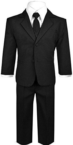 Boys Suit with Tie for toddlers and infants. (X-Large 18-24 Months, black)