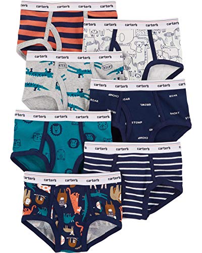 Carter's Boy's 7-Pack Weekday Stretch Cotton Briefs, Safari, 2-3T