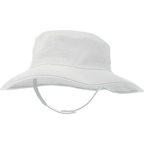 Coolibar UPF 50+ Baby Splashy Bucket Hat - Sun Protective (2T-3T- White)