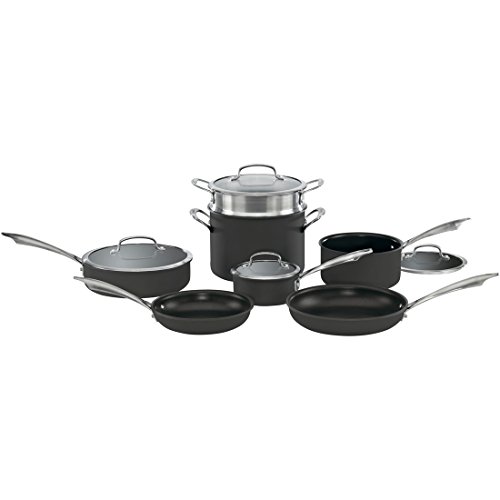 Cuisinart DSA-11 Dishwasher Safe Hard-Anodized 11-Piece Cookware Set