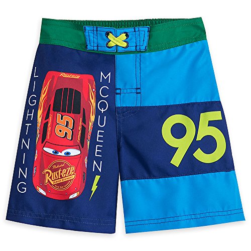 Disney Lightning McQueen Swim Trunks for Boys Size 4,Multi