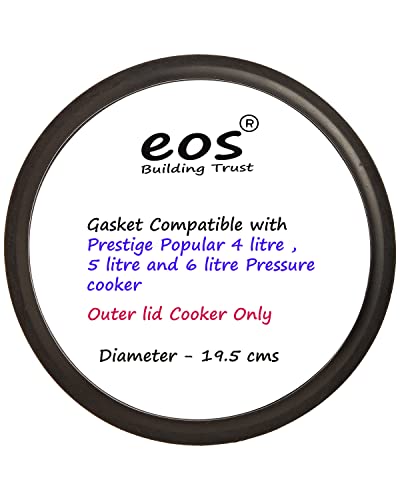 Eos Building Trust Pressure Cooker Gasket - Compatible with Prestige Junior Cookers (19.5 CM) - Premium Seal for 4, 5, 6 Litres - Made in India(19.5 CM)