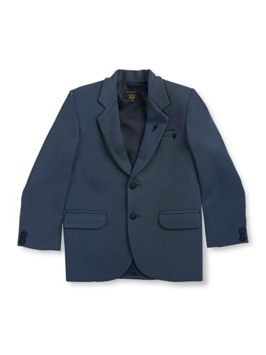 Gini and Jony Boys Navy Blue Solid Cotton Full Sleeves Blazer 7-8 Years