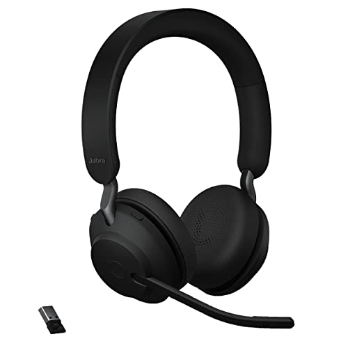 Jabra Evolve2 65 UC Wireless Bluetooth On Ear Headphone with Mic (Black)