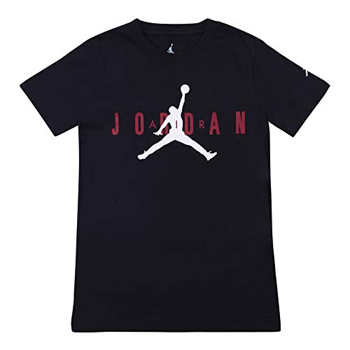 Jordan Boy's Printed Regular Fit T-Shirt (955175-023_Black M | 10-12 Years)