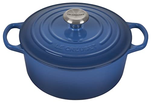 Le Creuset- Evo Round Casserole 24cm. Marseille Blue