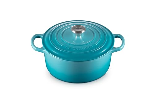 Le Creuset Signature Cast Iron Round Casserole, 22 cm - Teal