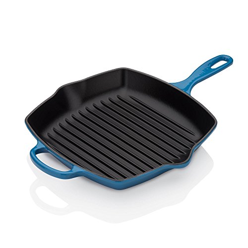 Le Creuset Signature Cast Iron Square uare Grillit 26 cm Marseille Blue