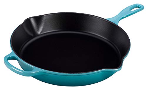 Le Creuset Signature Iron Handle Skillet, 10-1/4-Inch, Caribbean
