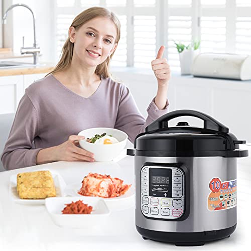 Lekgymr Mini 7-in-1 Electric Pressure Cooker 6L Stainless Steel,One-Touch Programs,It can Porridge, stew