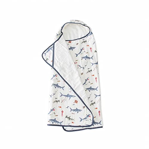 Little Unicorn Large Cotton Hooded Towel - Shark
