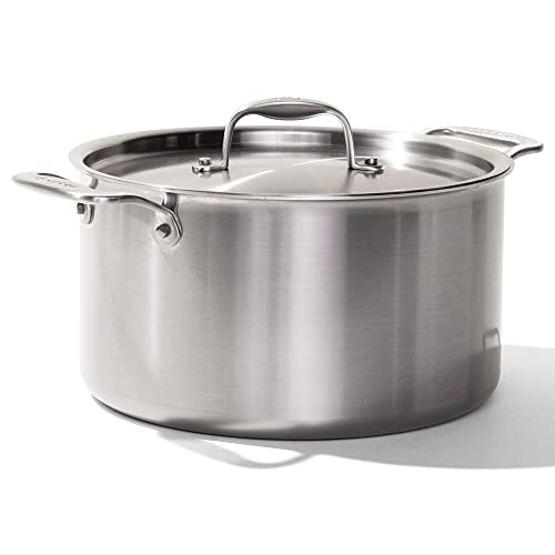 Made In Cookware - 8 Quart Stock Pot With Lid- 5 Ply Stainless Steel Clad Construction -Professional Cookware - Induction Compatible - Made in Italy