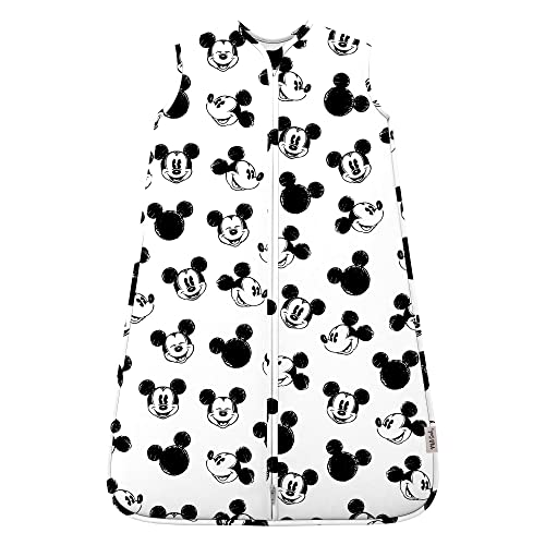 Milk Snob Disney Mickey Sketch Baby Sleeping Sack for 0-6 Months, Sleeveless Sleep Bag and Wearable Zip Up Blanket for Baby Girl and Boy, Infant Newborn Bedtime Nap, Baby Shower and Registry Gifts