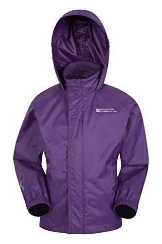 Mountain Warehouse Pakka Kids Waterproof Rain Jacket - Boys & Girls Dark Purple 2-3 Years