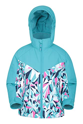 Mountain Warehouse Snowstorm Printed Kids Ski Jacket - for Winter Teal 2T-3T