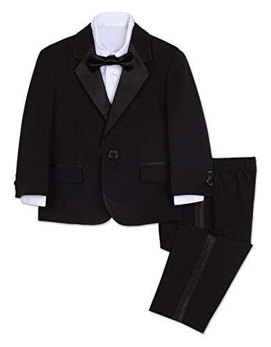 Nautica Baby Boys' Tuxedo Suit Set with Bow Tie, Black, 18M