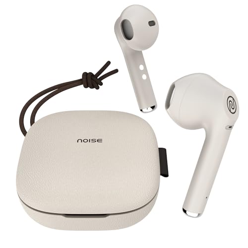 Noise Newly Launched Buds Explore Truly Wireless in Ear Earbuds with 50H of Playtime, Quad Mic with Enc, Instacharge(10 Min=120 Min), 12Mm Driver, Low Latency(Up to 50Ms), Bt V5.3 (Mocha White)