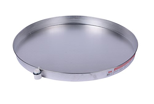 Oatey 34083 Aluminum Pan with 1-1/2-Inch PVC Fitting, Pan without Pre-Drilled Hole, 24-Inch