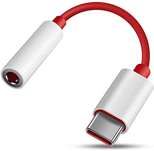 Oneplus USB Type C to 3.5mm Adapter for OnePlus 10 pro Oneplus 11R 7T 8T 9 Pro and All oneplus Devices Headphone Jack Adapter - USB Type C to 3.5mm Jack (Red)