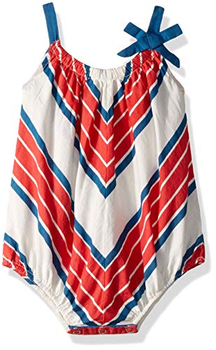 Pink Chicken Baby Girls' Sailor Bubble, Red, White,/Blue Chevron, 6/12 Months