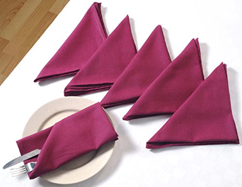 Pink Peony Dining Table Large Lunch Napkins 20 x 20 inch Bulk Set of 100 Indian Cotton Fabric Burgundy 200 Thread Count