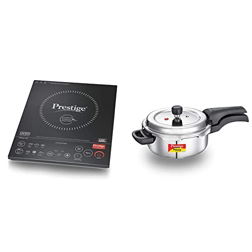 Prestige Induction Cooktop PIC 6.1 V16 + Prestige Svachh Deluxe Alpha 3.0 Litre Stainless Steel Pressure Cooker