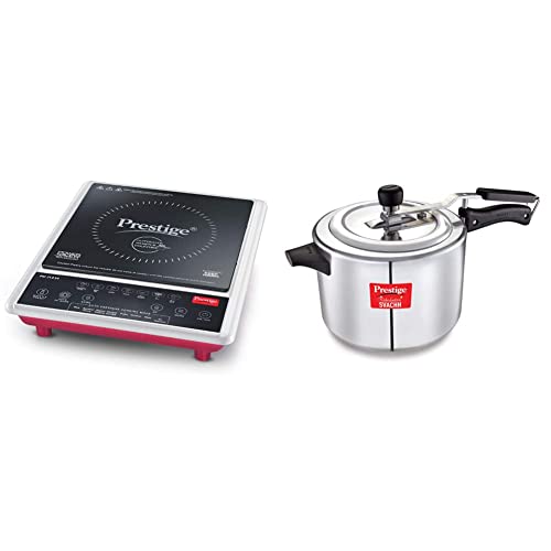 Prestige Induction PIC 31.0 V4 + Prestige Nakshatra Plus Svachh 5 litre Aluminium Straight wall Inner Lid Pressure Cooker COMBO