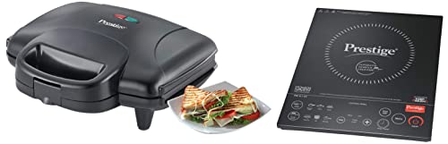 Prestige PGMFD 01 800W Sandwich Maker (Black) & PIC 6.1 V3 2200-Watt Induction Cooktop (Black)