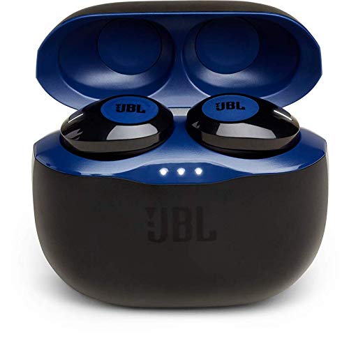(Refurbished) JBL Tune 120 Bluetooth Truly Wireless In Ear Earbuds with Mic (Blue)