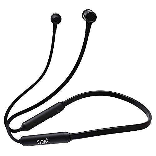 (Refurbished) boAt 102 Wireless Lightweight Neckband with BT v5.0, Immersive Audio, Up to 15H Playback, IPX4 Water Resistance, Dual Pairing, Magnetic Earbuds(Black)