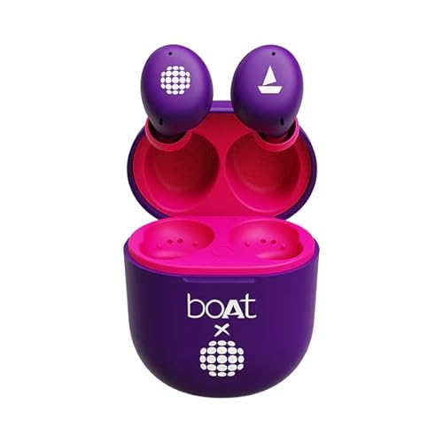 (Refurbished) boAt Airdopes 383 in Ear Earbuds(Techno Purple)