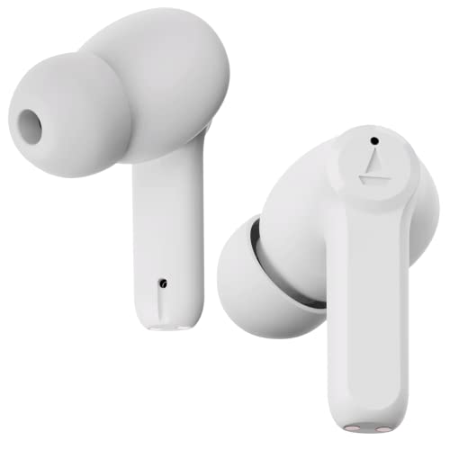 (Refurbished) boAt Airdopes 393ANC True Wireless in Ear Earbuds with 32dB Hybrid ANC, Quad Mics with ENx™ Tech, 30 Hours Playback,Beast™ Mode,ASAP™ Charge,Ambient Mode,Bluetooth v5.2 IWP™, IPX5(Ivory White)