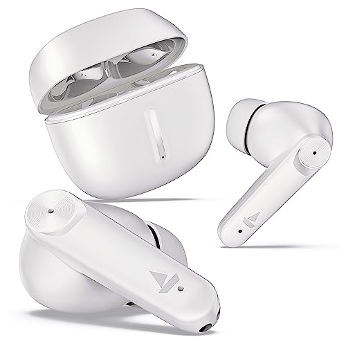 (Refurbished) boAt Airdopes Max TWS Earbuds with 100 HRS Playtime, Quad Mics with ENx™ Tech, Beast™ Mode(50ms Low Latency), ASAP™ Charge, Bluetooth v5.3 and IWP™(Ivory White)