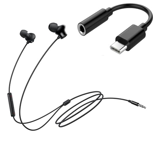 SHOPSOWN Earphones BT OPE for ONE-Plus 10T / ONE-Plus 10 T Earphone Original Like Wired Stereo Deep Bass Head Hands-Free Headset D Earbud Calling inbuilt with Mic,Hands-Free Call/Music (SP12,BLK)