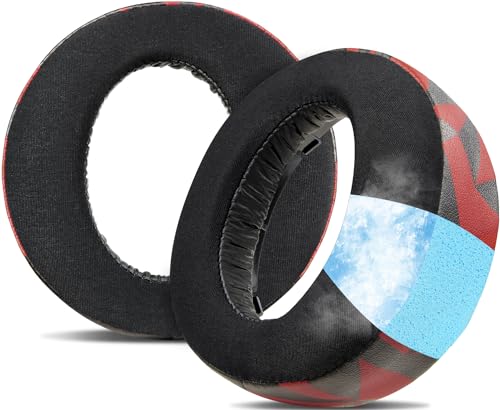 SOULWIT Cooling Gel Earpads Replacement for Sony Playstation 5 Pulse PS5 3D Wireless Headset, Ear Pads Cushions with Noise Isolation Foam - Red Storm