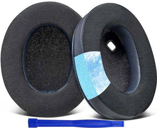 SOULWIT Cooling-Gel Earpads Replacement for Sony WH-1000XM4 (WH1000XM4) Headphones, Ear Pads Cushions with High-Density Noise Isolation Foam, Added Thickness, Without Affecting Sensor - Navy Blue