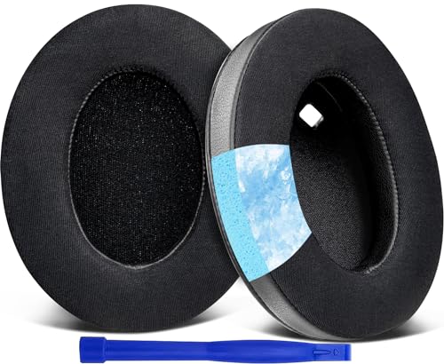 SOULWIT Replacement Earpads for Sony WH-1000XM4 (WH1000XM4) Headphones, Ear Pads Cushions with Noise Isolation Memory Foam, Added Thickness, Without Affecting Sensor - Black