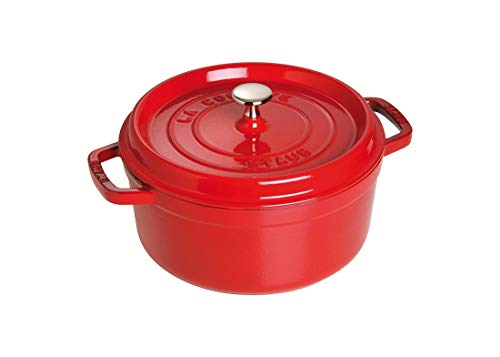 Staub 4 Qt. Round Cocotte-cherry Red by Staub