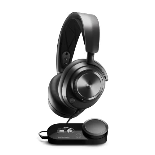 SteelSeries Arctis Nova Pro Multi-System Wired Gaming On Ear Headset - Premium Hi-Fi Drivers - Hi-Res Audio - 360° Spatial Audio - GameDAC Gen 2 - ESS Sabre Quad-DAC - ClearCast Gen 2 Mic - PC, PS5