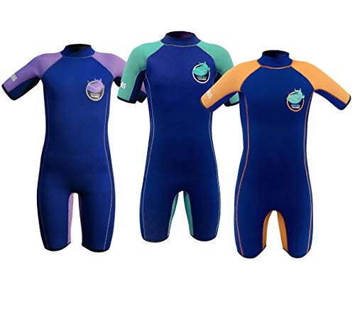 TEAM MAGNUS Unique 5mm Kids Wetsuit Shorty Style, for max Insulation, Comfort and Ease of Changing. 5mm Thickness for Cool Water in 8 Panel, Blind-Stitched Neoprene