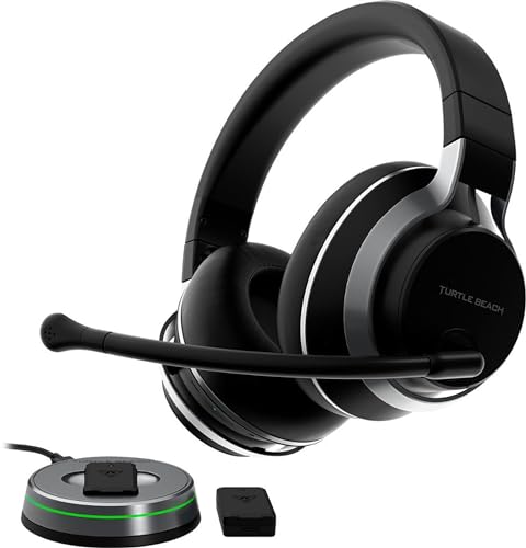 Turtle Beach Stealth Pro Multiplatform Wireless Noise-Cancelling Gaming Headset for Xbox Series X|S, Xbox One, PS5, PS4, PC, Mac, Switch, & Mobile – 50mm Speakers, Bluetooth, Dual Batteries – Black