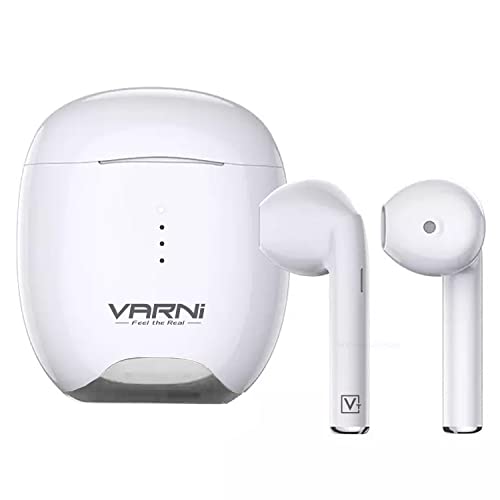 VARNI IP12 True Wireless in-Ear Earbuds with 35 Hours Playtime, Sweat Proof, Type-C Bullet Charge(10 min=700 min), BT v5.0, Touch Control, 40ms Movie Mode, Stereo Calls with Mic (White)