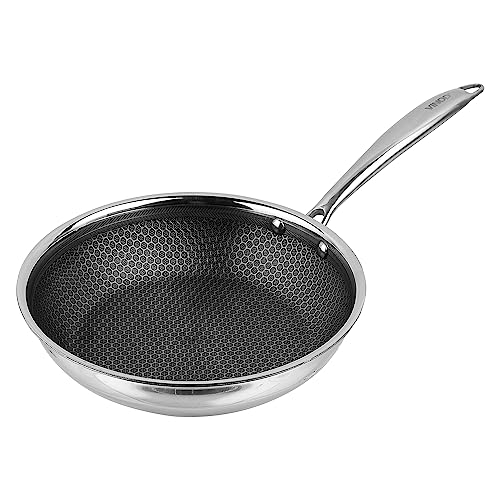 Vinod 18/8 Steel Non-stick Frying Pan, 20 cm, Silver
