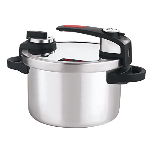 Vinod Nutrimax Pressure Cooker 5.5 Litre | SAS Technology | Spillage Control, Unique Lid, Auto Lock, Visual Indicator | Induction and Gas Base | ISI certified | 5 Years Warranty